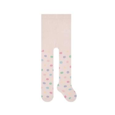 Imagem de Meia Calça Ceroula  Algodão Bebê Selene, Rosa, Pálido, 0 a 5 Meses