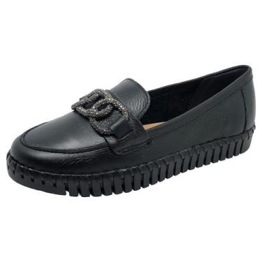 Imagem de Sapato Feminino Mocassim Slip On Brilho Bottero, Preto, 38