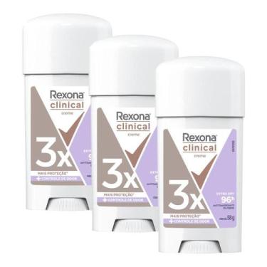 Imagem de Kit 3 Desodorantes Rexona Clinical Extra Dry 58g