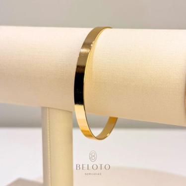Imagem de Bracelete liso bold banhado em ouro 18k - Beloto Semijoias