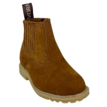 Imagem de Botina Country Original Oliveira Infantil Solado PVC Marrom Cowboyzinh