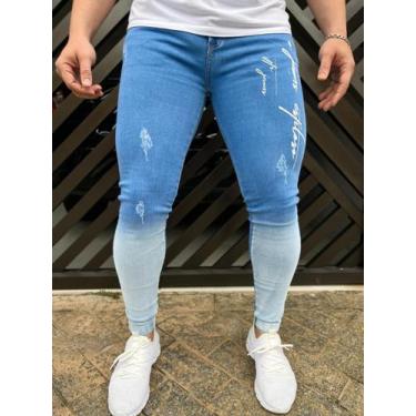 Imagem de Calça Jeans Masculina Blue Sea Premium Estampada, 42