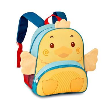 Imagem de Mochila de costas escolar clio pets creche 13" cp2649d, Patinho