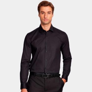 Imagem de Camisa Aramis Slim Tricoline Stretch Pr26 Preto Masculino, P