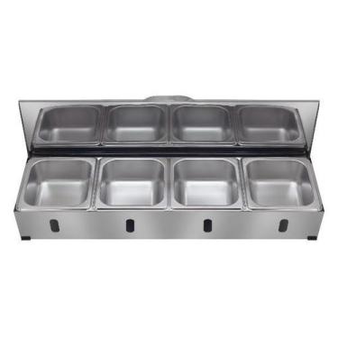 Imagem de Condimentadora Pizzarola Profissional Inox Bancada 4 Cubas - AISA