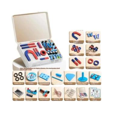 Imagem de Kit Educacional De Magnetismo Para Crianças Com Ímãs Em Forma De Barra