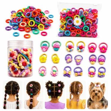 Imagem de Kit 140 Xuxinhas Infantil elastico de cabelo 100 Coloridas ou cor únic