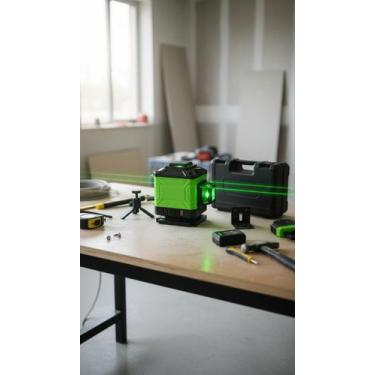 Imagem de Nível A Laser 12 Linhas Verde c/ Tripé e Acessórios - Congratulations 