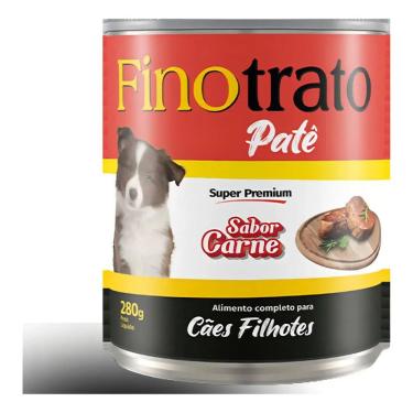 Imagem de Ração Úmida para Cães Filhotes Fino Trato Carne Patê 280G 1 Unidade
