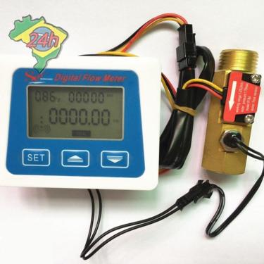 Imagem de Medidor Digital De Fluxo Vazão E Temperatura - Consumo Dagua