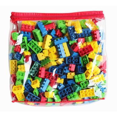 Imagem de Bolsa com Blocos de Montar 480 Peças Bolsa Vermelha