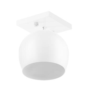Imagem de Lustre Plafon Bola 15 cm Quadrada Branco