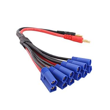 Imagem de OliYin 1 pç 6 conector EC5 para 4 mm Banana Plug Adaptador Cabo de carregamento de bateria 27 cm