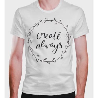 Imagem de Camiseta Masculina Branca Create Always