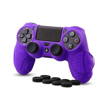 Imagem de CHINFAI PS4 Controller DualShock4 Skin Grip Anti-Slip Silicone Cover Protector Case for Sony PS4/PS4 Slim/PS4 Pro Controller with 8 Thumb Grips (Purple)