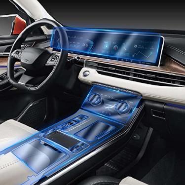 Imagem de MIVLA Consola central do interior do carro filme protetor de tpu transparente filme de reparo, para acessórios automotivos chery exeed lx 2019-2022