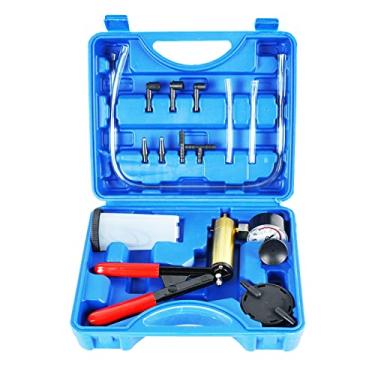 Imagem de Kit Sangrador de Freio 2 em 1 com Testador de Bomba de Vácuo Manual, Ferramentas Sangrador de Freio com Adaptadores para Automotivo, Sistema de Sangramento de Freio com Manômetro, Caixa Portátil