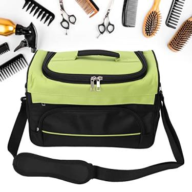 Imagem de Bolsa de cabeleireiro, bolsa de barbeiro, cosméticos de beleza, cabeleireiro, bolsa de estilo de cabeleireiro, tesoura de grande capacidade, suporte de pente, suprimentos de cabelo, bolsa de ferramentas com alça de ombro, estojo de armazenamento de viagem para