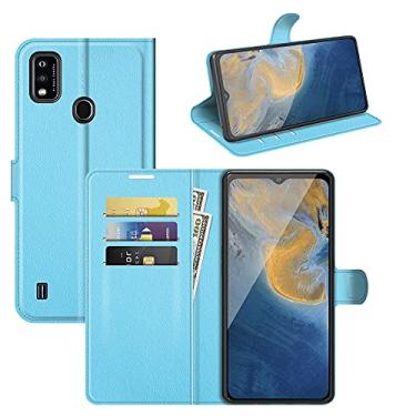 Imagem de YUNCHAO Caixa de telefone @#@Para ZTE Lâmina A51 Litchi Texture Horizontal Flip Caixa Protetora Com Holder & Cart Slots & Carteira@#@ capa para celular