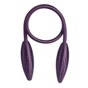 Imagem de Cintos de suspensão de liga de pelúcia de forma arbitrária cordas de retenção de cortina hastes acessórios, roxo, 4 peças