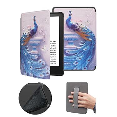 Imagem de Capa macia apenas para Kindle 11ª geração 2022, capa protetora com alça de mão e despertar/hibernar automático, capa à prova d'água não adequada para Kindle de 11ª geração Paperwhite