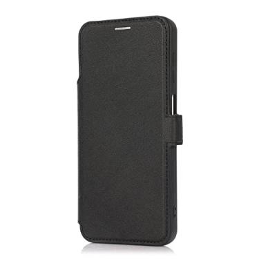 Imagem de Capa de telefone para iPhone 14/14 Pro/14 Plus/14 Pro Max, capa de couro flip com controle deslizante de câmera vintage porta-cartão suporte embutido magnético, preto, 14 Plus 6,7 polegadas