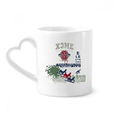 Imagem de Esqui Inverno Esporte City Illustration Caneca Café Cerâmica Copos Copo Coração Vidro