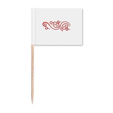 Imagem de Símbolo auspicioso da nuvem bandeira de palito de dente da China Marcador Topper Decoração de festa