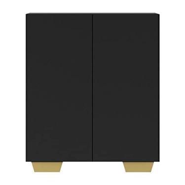 Imagem de Armário Lavanderia com 2 Portas Multimóveis Mp5023 Preto/natural