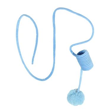 Imagem de ＫＬＫＣＭＳ Brinquedo de para gato Brinquedo interativo para gatos animais de estimação macio para gatos gatinho brinquedos para gatos exercitador, Azul