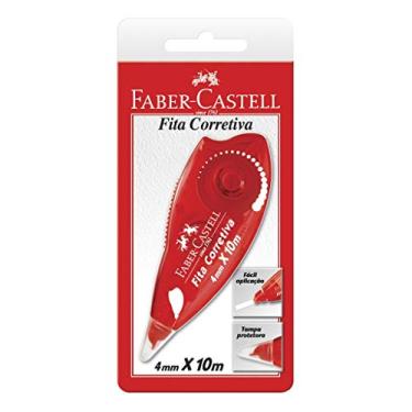 Imagem de Fita Corretiva, Faber-Castell, SM/7072, 4mmx10m, Vermelho