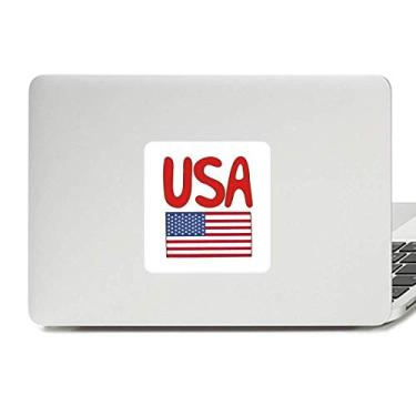 Imagem de Adesivo de vinil padrão vermelho bandeira nacional americana vinil paster laptop decoração PC