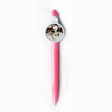 Imagem de Dog Animal Room Husky Picture Rollerball Tip Blue Retrátil Caneta Escrever Papelaria