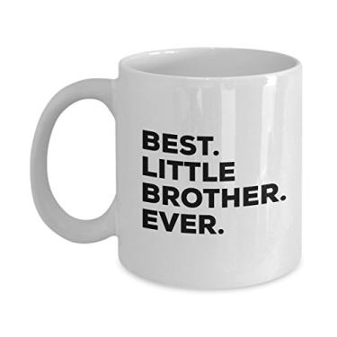 Imagem de Caneca Little Brother – Best Brother Ever – Caneca de café – Presentes atenciosos da irmã Brother, Stepbrother, Stepbrother, Stepsis Bro (325 ml, Little Brother)