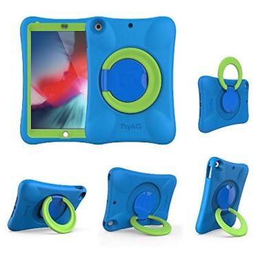Imagem de Capa NLR Kids EVA para iPad | Suporte estável multidireções | Compatível com iPad 2021/2020/2019 de 10,2 polegadas (9/8/7a geração) (azul + verde)