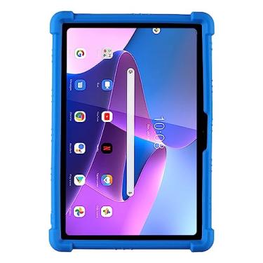 Imagem de QYiiD Capa para tablet Chromebook Lenovo 10e, de silicone leve, adequada para crianças, capa protetora macia à prova de choque para Lenovo 10e Chromebook 10,1 polegadas, azul