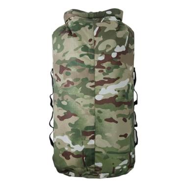Imagem de Mochila camuflada à prova d'água portátil para esportes ao ar livre rafting bolsa de rastreamento de rio para natação bolsa seca 3L 5L 10L 20L 35L (35L-Com 2 alças)