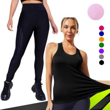 Imagem de Camiseta REGATA DRY FIT Tecido furadinho + CALÇA leg LEGGING REDINHA C