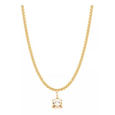 Imagem de Cordão Rommanel Veneziana 42cm + Ponto De Luz 531310 541540, Dourado