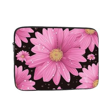 Imagem de Capa para laptop com flor rosa de bolinhas, bolsa para laptop, à prova de choque, capa protetora para notebook de 17 polegadas