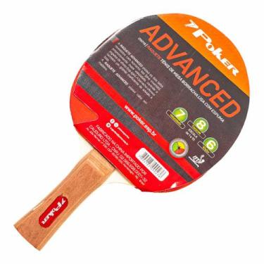 Imagem de Raquete Tenis de Mesa Borracha/lisa C/esp.advanced 09018 - Poker, Unic