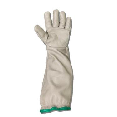 Imagem de Luva Vaqueta Cano Longo C/ Elástico Apicultura Abelha Epi - Marfe Luva