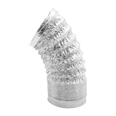 Imagem de Operitacx Mangueira de Ventilação de Secadora de Alumínio de 2 M, 163 Mm de Diâmetro, Mangueira de Ventilação de Exaustão de Secadora Flexível para Hvac