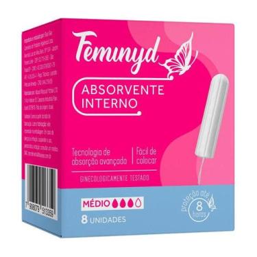 Imagem de Absorvente Interno Feminyd Médio 8 Unidades