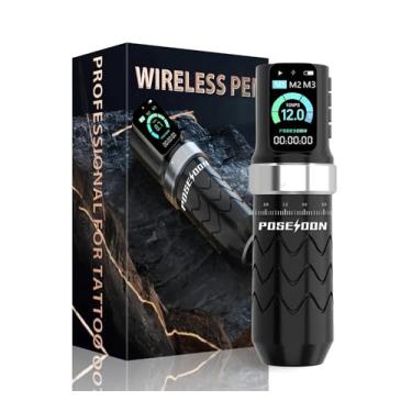 Imagem de Maquina Tattoo Pen Poseidon Fury All Ajuste Curso Bateria Integrada