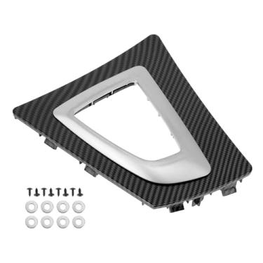 Imagem de VekAuto Painel de mudança de marchas para BMW Série 3 4 F30 F31 F34 F35 F32 F33 F36 Nº 51169234131 Acabamento do painel de controle do console central de fibra de carbono