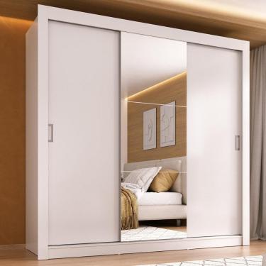 Imagem de Guarda-Roupa Casal Multimóveis Barcelona 3 Portas de Correr com Espelho CR35402