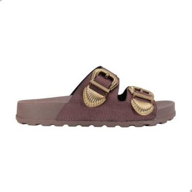Imagem de Tamanco Feminino Moleca Marrom 5436.441, M, Camurca flex chocolate, 35