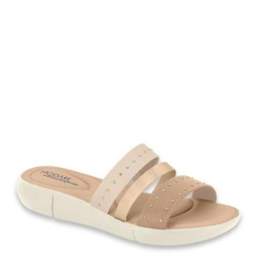 Imagem de Tamanco Feminino Modare Conforto Casual Tiras 7199.106, Nude, Creme, 3