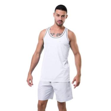 Imagem de Regata Masculina Plus Size Elite Tamanho Grande - Geral, Branco, EG4
